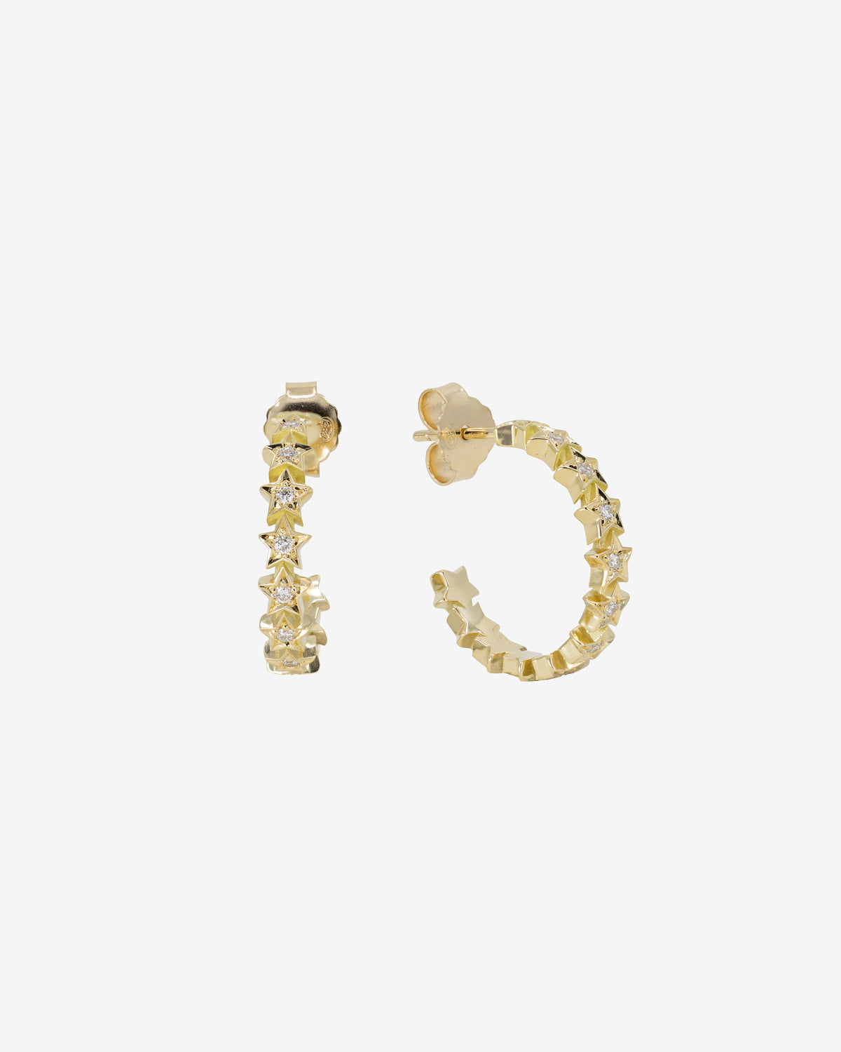 Mini Star Hoops - Diamonds